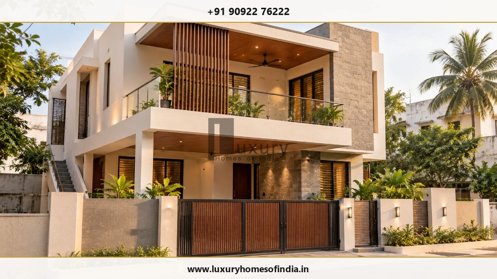 Chennai G+1 duplex with visible ground-floor and first-floor composition