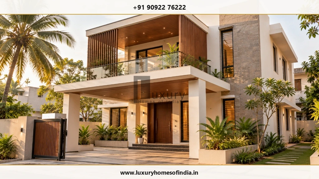 Contemporary Chennai residence illustrating integrated turnkey home construction