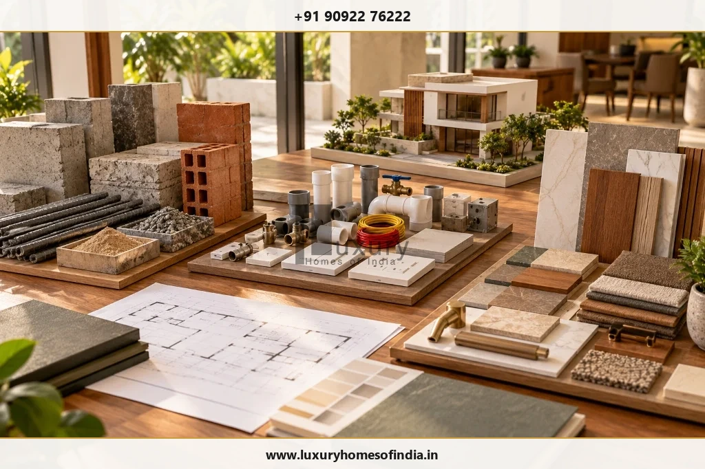 Fixed-price and cost-plus contract cost flows explained through a premium residential project display with materials and floor plans