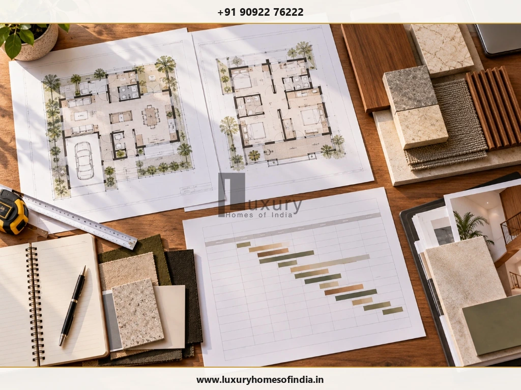 Construction schedule with clearly separated stages and dependencies