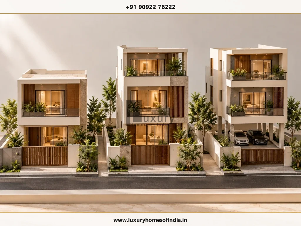 Conceptual comparison of G+1, conventional G+2 and stilt+2 building configurations
