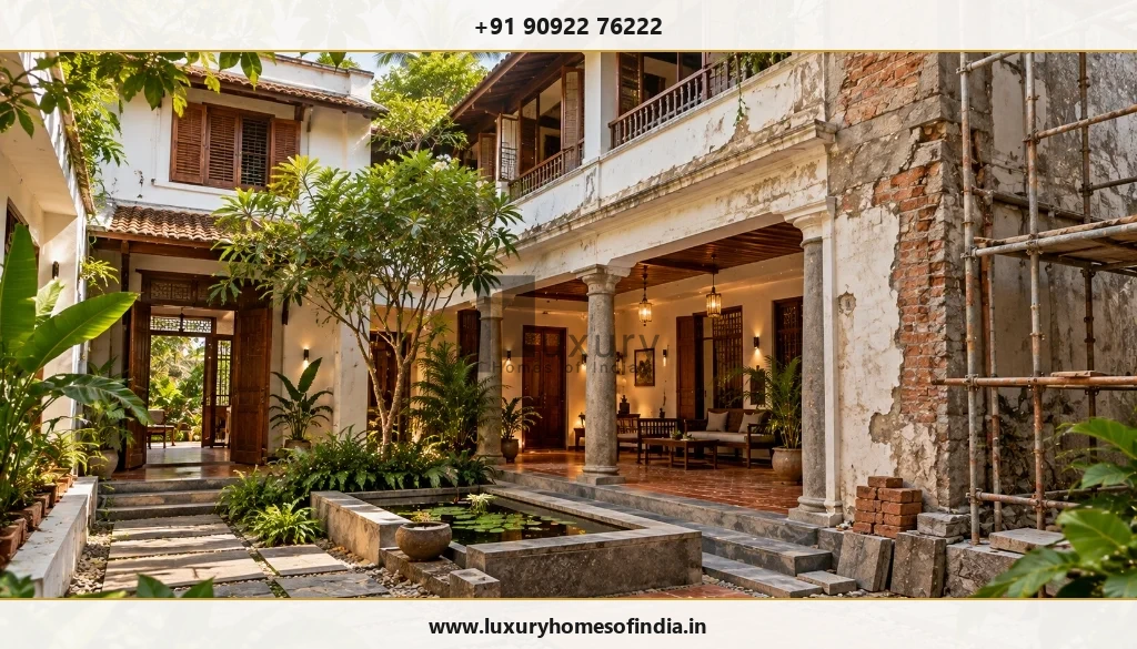 Heritage-contemporary South Indian residence being assessed for a sensitive structural alteration