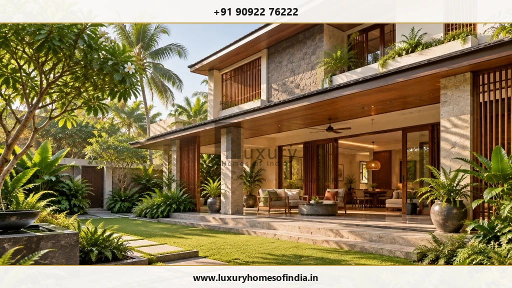 Contemporary luxury villa construction project in Chennai with climate responsive architecture