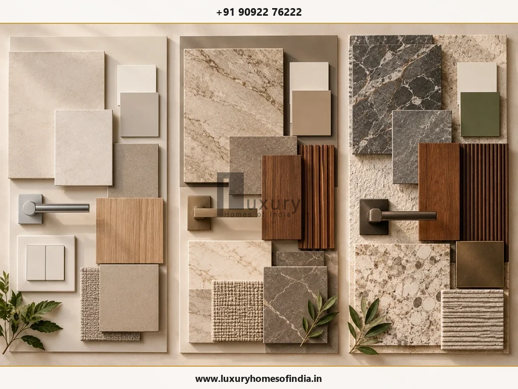 Three specification levels showing the difference between a premium finish, a luxury finish and a highly bespoke finish