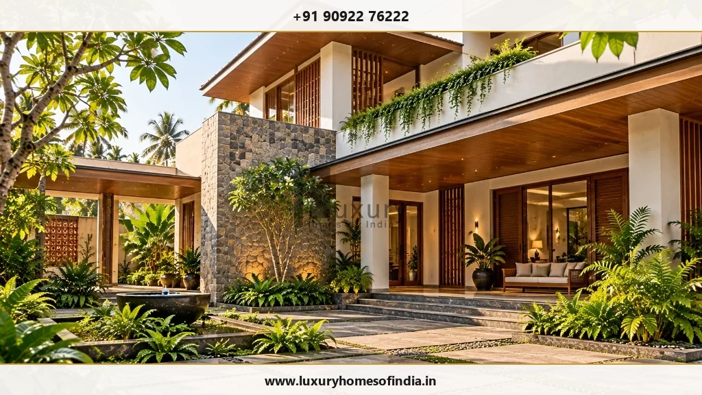 Contemporary Tamil Nadu villa illustrating luxury residential architecture