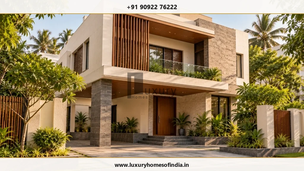 Chennai contemporary residence illustrating approved-plan compliance and completed construction
