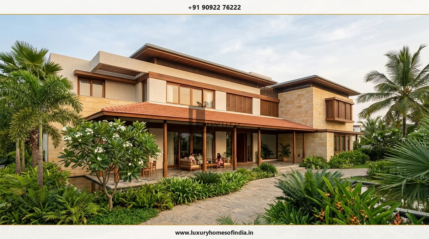 Contemporary Chennai villa designed for a homeowner managing construction remotely