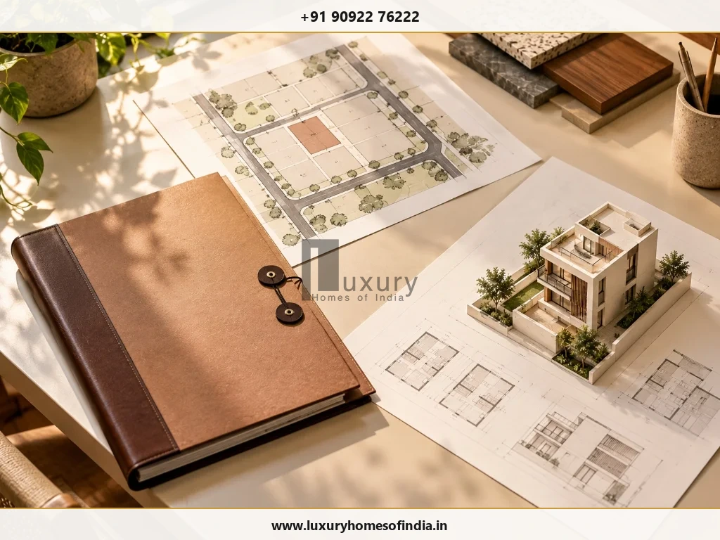 Property documents, layout approval and building permission arranged as three distinct verification stages